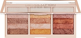 Paletka rozświetlaczy do twarzy - Makeup Revolution Shimmer Brick Palette — Zdjęcie N1