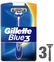 Jednorazowe maszynki do golenia, 3 szt. - Gillette Blue 3 — Zdjęcie N8