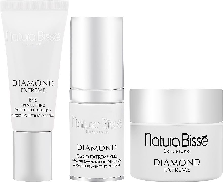 Zestaw - Natura Bisse Diamond Xmas Set (cr/50ml + eye/cr/15ml + peel/15ml) — Zdjęcie N1