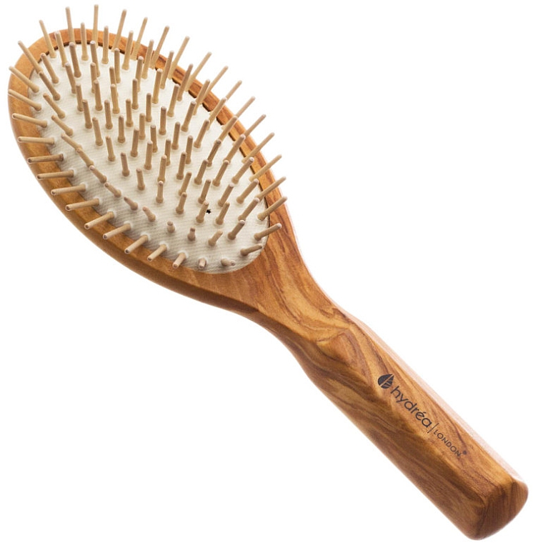 Antystatyczna szczotka do włosów z drewna oliwnego - Hydrea London Olive Wood Anti-Static Hair Brush — Zdjęcie N1