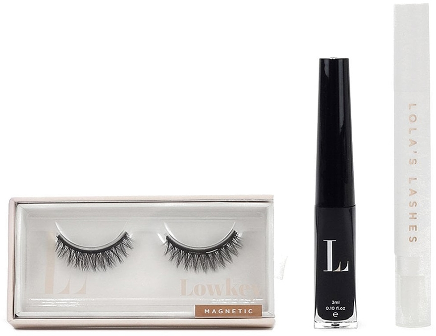 Zestaw - Lola's Lashes Lowkey Hybrid Magnetic Eyelash Kit (eyeliner/3ml + remover/2.5ml + eyelashes/2pcs) — Zdjęcie N2