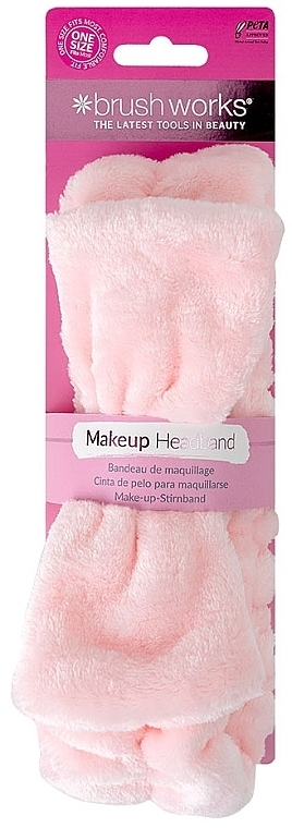Opaska na głowę, różowa - Brushworks Makeup Headband Pink — Zdjęcie N1