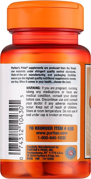 Suplement diety Witamina C z bioflawonoidami i dzikiej róży - Puritan's Pride Vitamin C-500 Mg With Bioflavonoids & Rose Hips — Zdjęcie N2