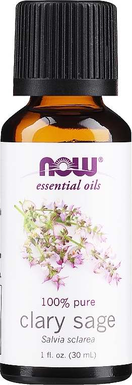 Olejek eteryczny z szałwii muszkatołowej - Now Foods Essential Oils 100% Pure Clary Sage — Zdjęcie N1