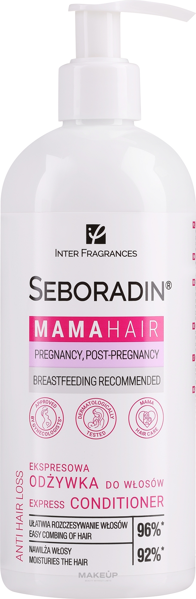 Ekspresowa odżywka przeciw wypadaniu włosów dla kobiet w ciąży i młodych mam - Seboradin Mama Hair Exptess Conditioner — Zdjęcie 400 ml