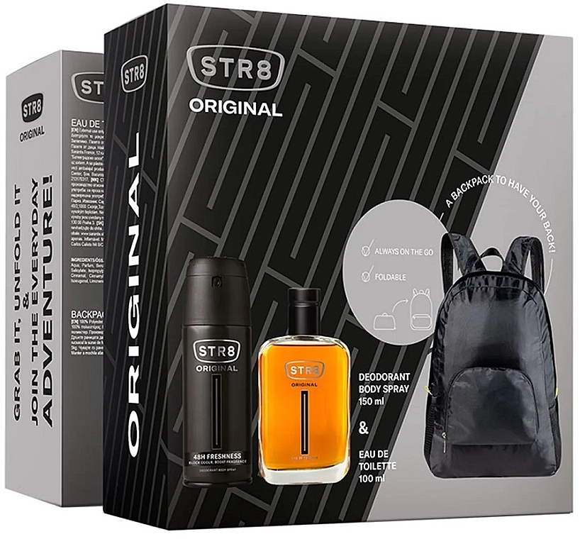 STR8 Original - Zestaw (edt/100ml + deo/150ml + backpack) — Zdjęcie N1