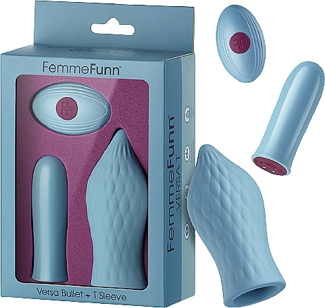 Zabawka erotyczna - Femme Funn Versa Bullet Plus T Sleeve Light Blue — Zdjęcie N1