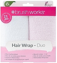 Zestaw ręczników do suszenia włosów - Brushworks Hair Towel Wrap Duo — Zdjęcie N1