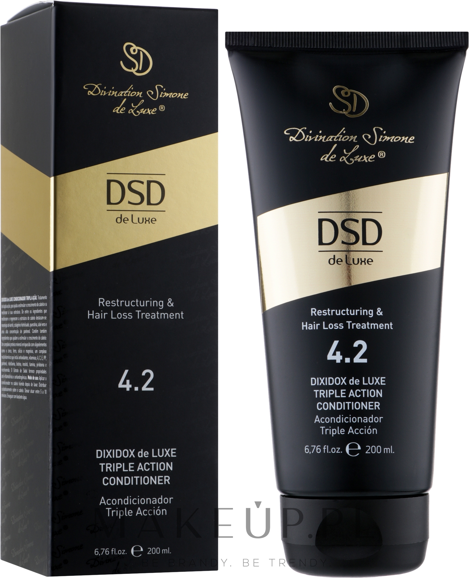 Balsam-odżywka o podwójnym działaniu przeciw wypadaniu włosów N 4.2 - Simone Dixidox DeLuxe Triple Action Conditioner — Zdjęcie 200 ml