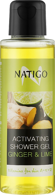 Odświeżający żel pod prysznic Imbir z limonką - Natigo Activating Shower Gel Ginger & Lime — Zdjęcie N1