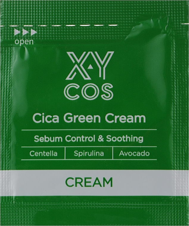 Krem do twarzy z centellą azjatycką - XYcos Cica Green Cream (próbka) — Zdjęcie N1