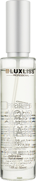 Brokatowy spray do włosów z keratyną - Luxliss Keratin Heat Protecting Shine Mist — Zdjęcie N1