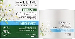 Liftingujący krem modelujący owal twarzy do cery dojrzałej - Eveline Cosmetics Organic Collagen Lifting Cream — Zdjęcie N2