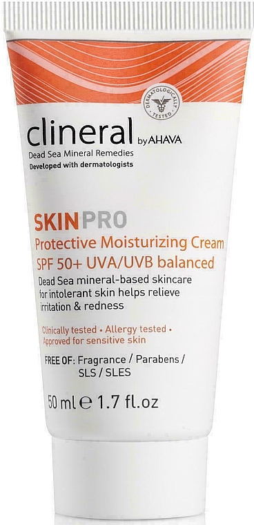 Krem ochronny do skóry wrażliwej SPF50 - Ahava Clineral Skinpro SPF50 (próbka) — Zdjęcie N1