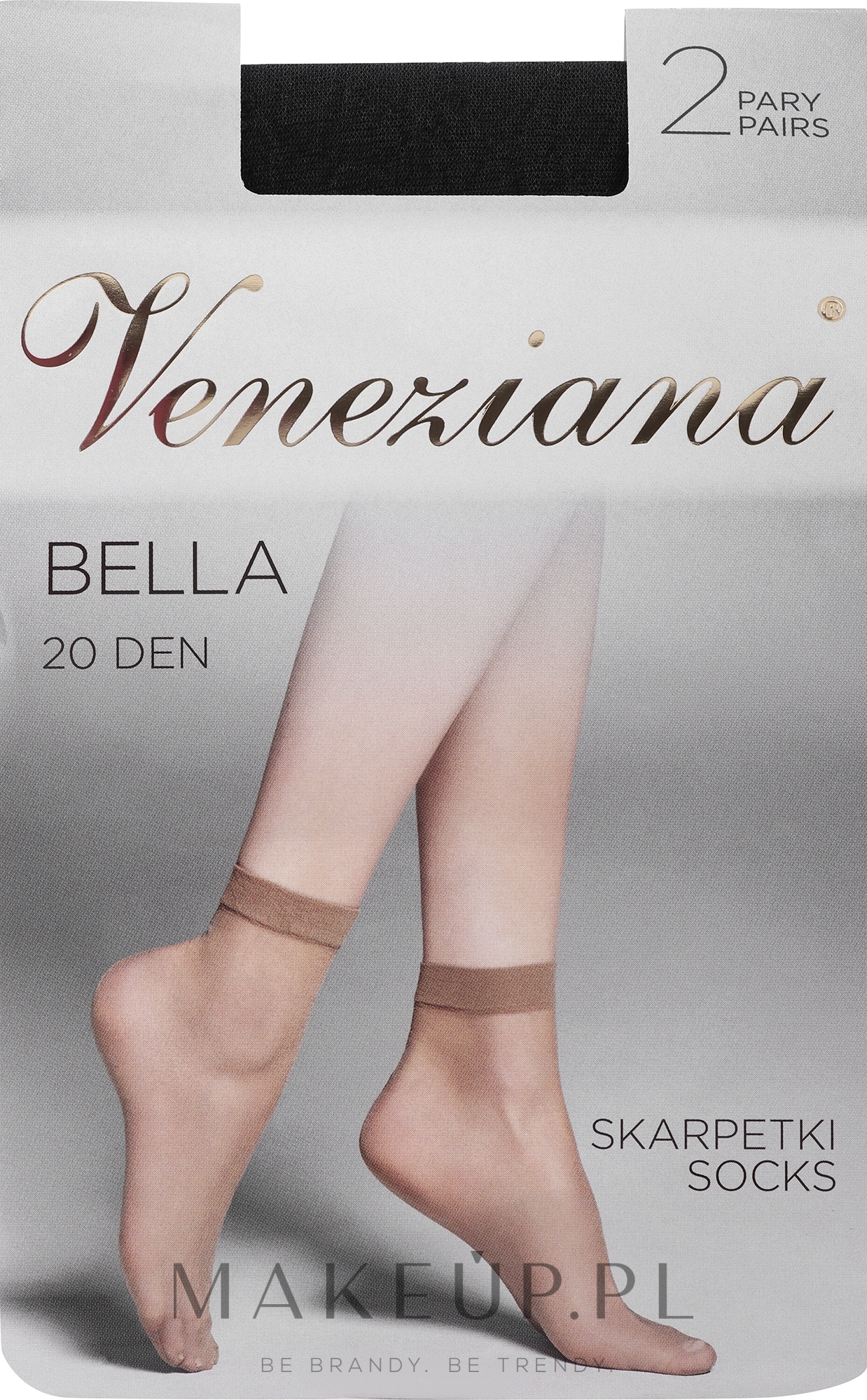 Skarpetki damskie Bella 20 Den, nero - Veneziana — Zdjęcie One Size
