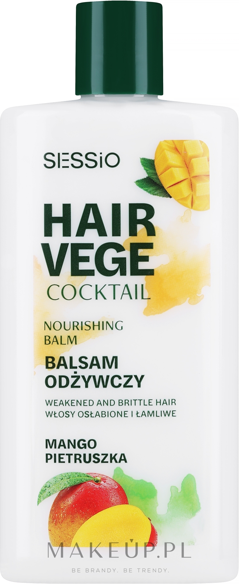 Odżywczy balsam do włosów osłabionych i łamliwych Mango - Sessio Hair Vege Cocktail Nourishing Balm  — Zdjęcie 300 g