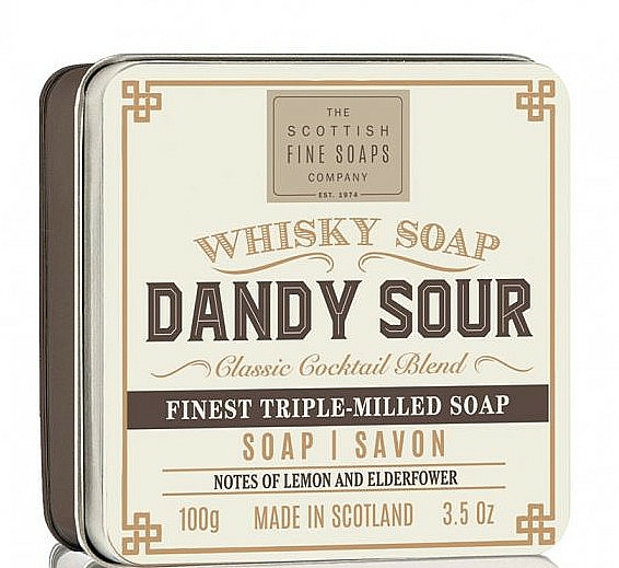 Mydło Dandy Sour w metalowej puszcze - Scottish Fine Soaps Dandy Sour Sports Soap In A Tin — Zdjęcie N1