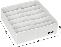 Organizer do przechowywania z 12 przegródkami, biały 30x30x10 cm Home - MAKEUP Drawer Underwear Organizer White — Zdjęcie N2