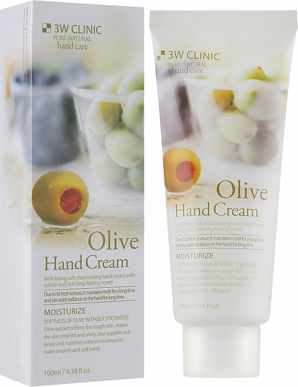 Nawilżający krem do rąk z oliwek - 3W Clinic Olive Hand Cream — Zdjęcie N1