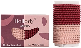 Kup Gumki do włosów, różowo-czerwone, 20 szt. - Bellody Minis Hair Ties Rose & Red Mixed Package