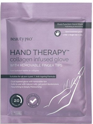 Maseczka w rękawiczkach do dłoni - BeautyPro Hand Therapy Collagen Infused Glove — Zdjęcie N1