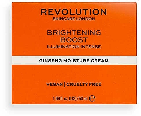 Nawilżający krem do twarzy z żeń-szeniem - Revolution Skincare Moisture Cream With Ginseng Brightening Boost — Zdjęcie N1