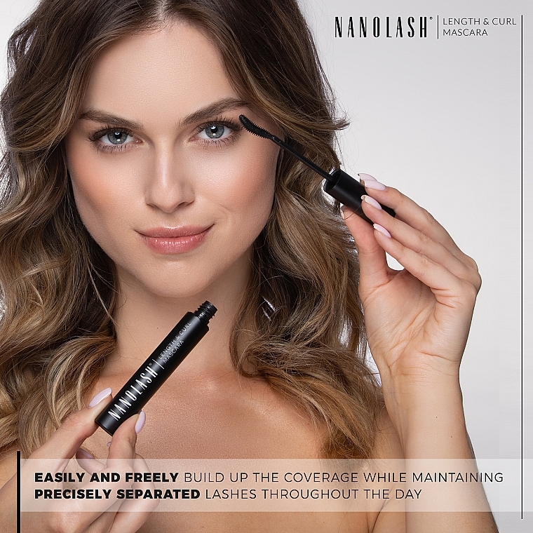 Wydłużający i podkręcający tusz do rzęs - Nanolash Length & Curl Mascara — Zdjęcie N5