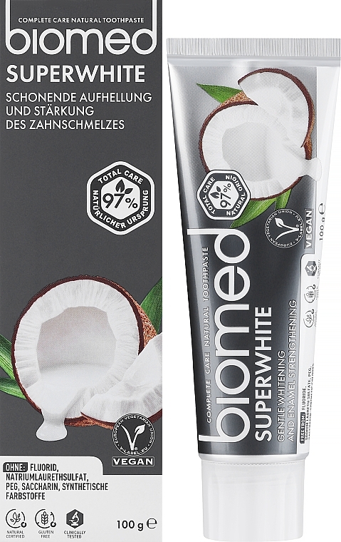 Wzmacniająca wybielająca pasta do zębów - Biomed Superwhite — Zdjęcie N2