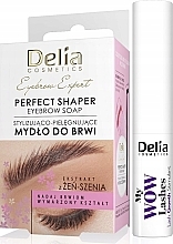 Zestaw - Delia Eyebrow Expert (eyelash/cond/3ml + eyebrow/soap/10ml) — Zdjęcie N1