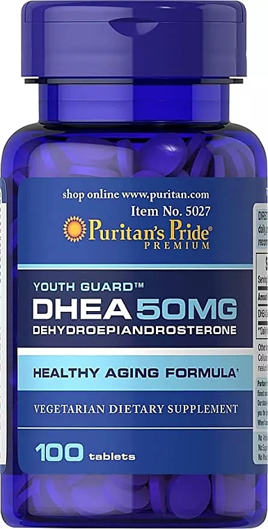 Suplement diety Wzmacniacz testosteronu - Puritan's Pride DHEA 50mg — Zdjęcie N1