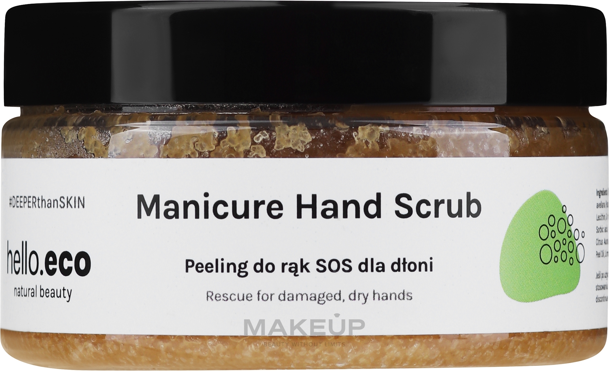 Ekologiczny peeling naprawczy do rąk - Hello Eco Manicure Hand Peeling  — Zdjęcie 100 ml