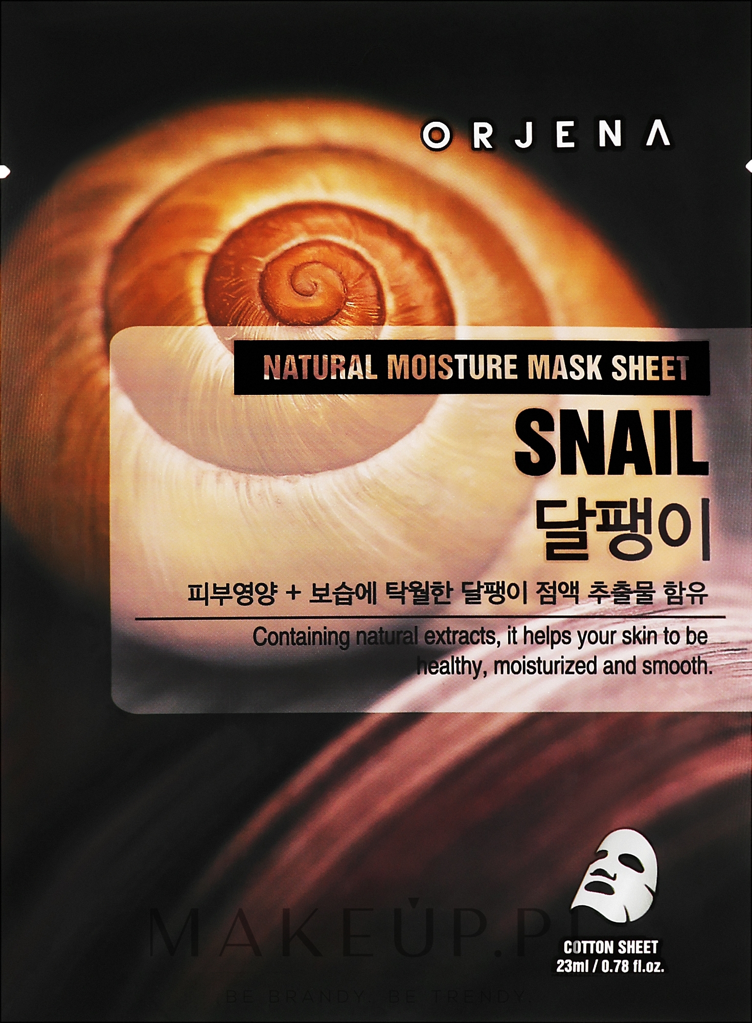 Maska w płachcie ze śluzem ślimaka - Orjena Natural Moisture Snail Mask Sheet — Zdjęcie 23 ml