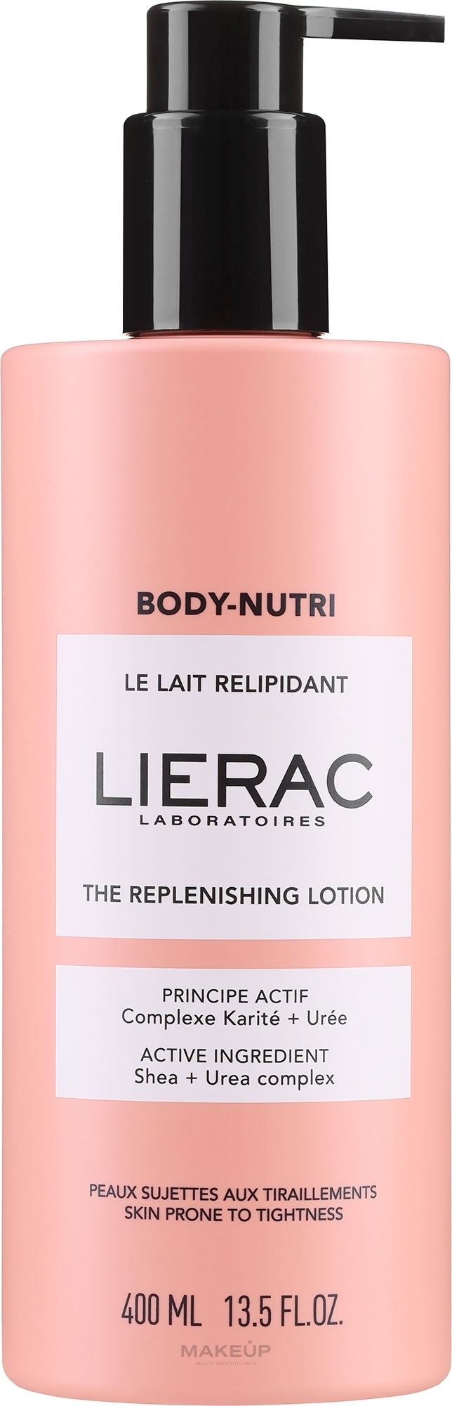 Mleczko nawilżająco-natłuszczające do ciała do skóry suchej, bardzo suchej i wrażliwej - Lierac Body-Nutri+ — Zdjęcie 400 ml