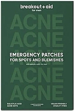 Plastry dla mężczyzn na przebarwienia i trądzik - Breakout + Aid Men Emergency Patches For Spots & Blemishes with Salicylic Acid — Zdjęcie N1