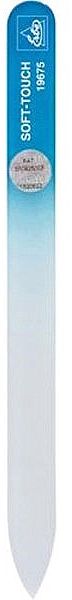 Szklany pilnik do paznokci, 14 cm, niebieski - Erbe Solingen Soft-Touch — Zdjęcie N1