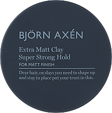 Kup Matująca glinka do stylizacji włosów - BjOrn AxEn Extra Matt Clay Super Strong Hold