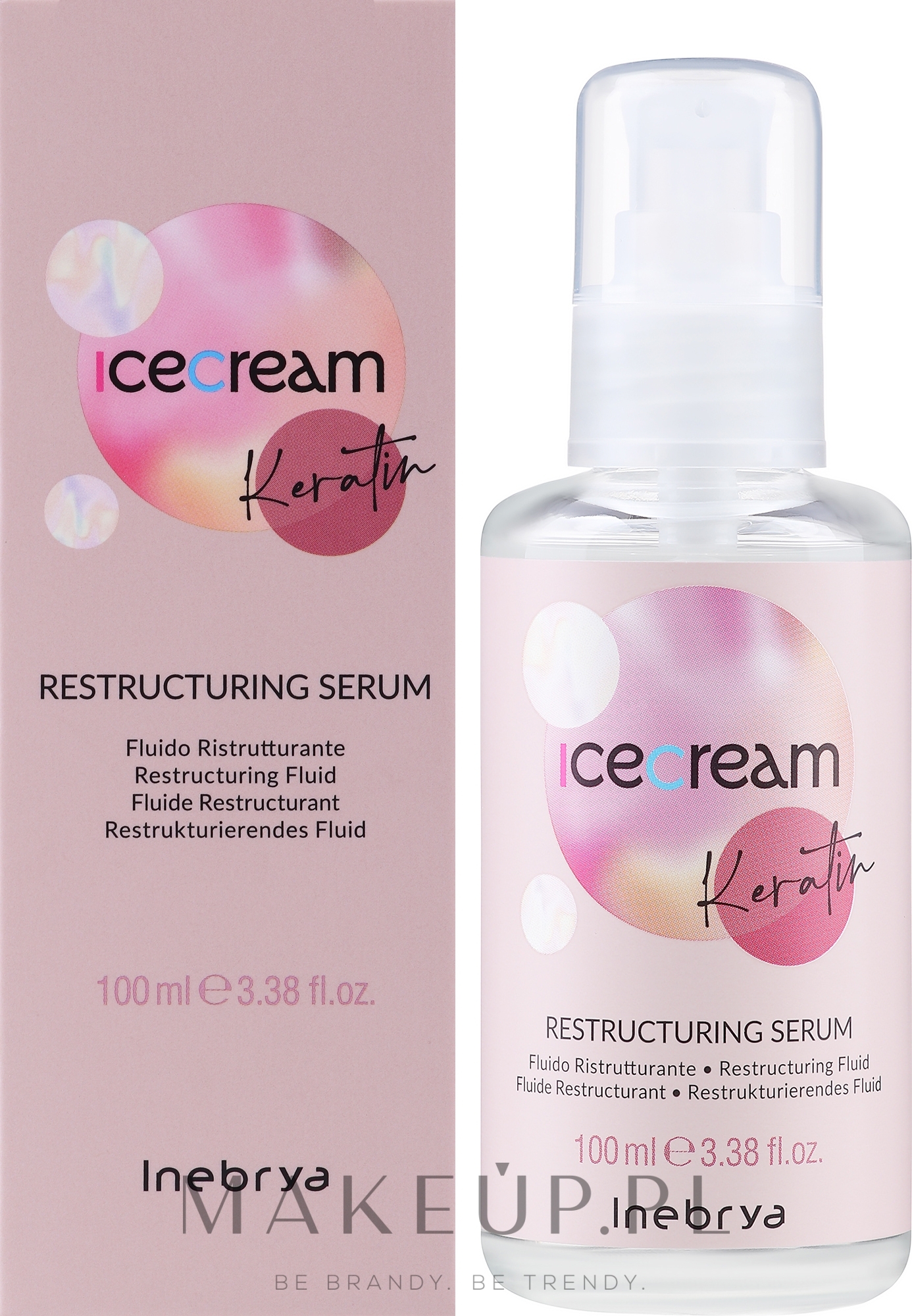 Restrukturyzujące serum z keratyną do skóry głowy i włosów - Inebrya Keratin Restructing Serum — Zdjęcie 100 ml