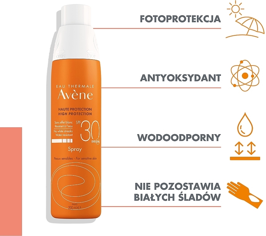 Wodoodporny spray do opalania - Avene — Zdjęcie N5