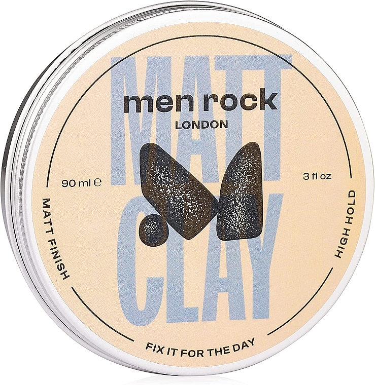 Matowa glinka do stylizacji włosów, mocno utrwalająca - Men Rock Matt Clay High Hold Matt Finish — Zdjęcie N2