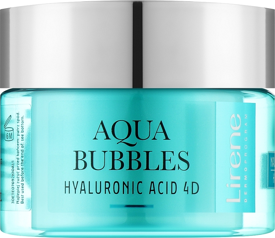 Nawadniający hydrożel do twarzy - Lirene Aqua Bubbles Hyaluronic Acid 4D Hydrating Hydrogel