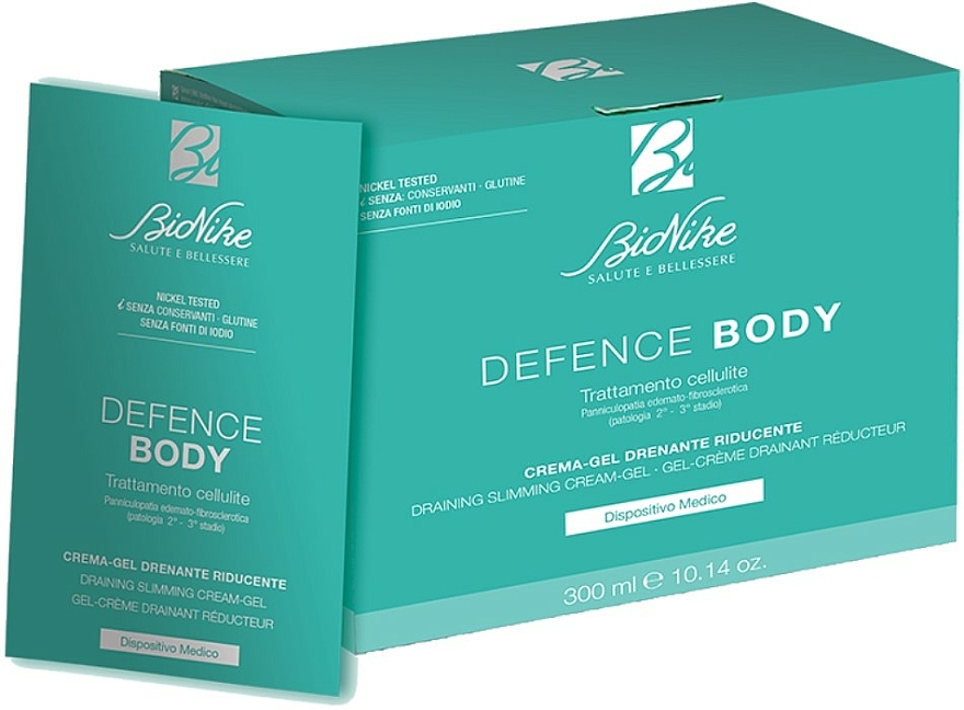 Antycellulitowy krem-żel do ciała - BioNike Defence Body Draining Slimming Cream-Gel (saszetki) — Zdjęcie N1