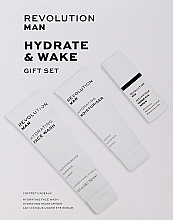 Zestaw - Revolution Skincare Man Hydrate & Wake Gift Set (eye ser/15ml + f/wash/150ml + f/cr/75ml) — Zdjęcie N1