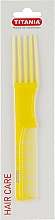 Grzebień-widelec 19 cm, żółty - Titania — Zdjęcie N1