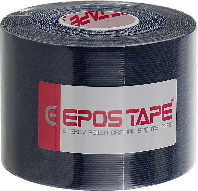 Taśma do kinesiotapingu, granatowa - Epos Tape Rayon — Zdjęcie N1