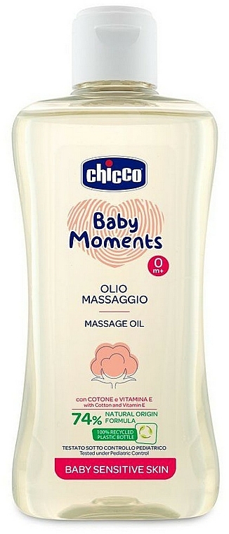 Oliwka do masażu - Chicco Baby Moments Massage Oil — Zdjęcie N1