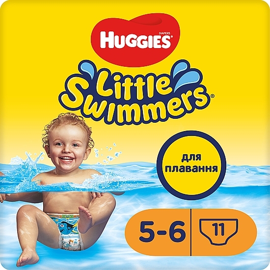 Pieluchomajtki Little Swimmer Finding Dory 12-18 kg, 11 szt. - Huggies — Zdjęcie N1