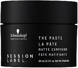 Matowa pasta do stylizacji - Schwarzkopf Professional Session Label The Paste Matte Compound — Zdjęcie N1