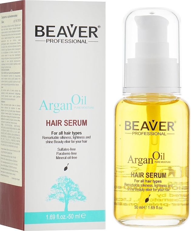 Odżywcze serum rewitalizujące z olejem arganowym - Beaver Professional Argan Oil Hair Serum — Zdjęcie N1