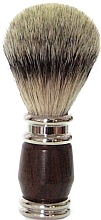 Kup Pędzel do golenia, delikatne włosie, drewno różane - Golddachs Shaving Brush Finest Badger Rose Wood Silver