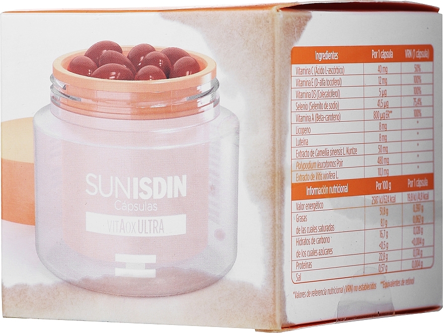 PRZECENA! Suplement diety - Isdin SunIsdin 30 Capsules VitAox Ultra * — Zdjęcie N2